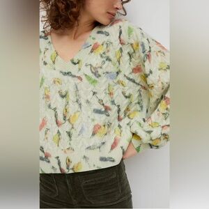 Anthropologie Spring Bird Sweater Size Medium